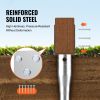 No Dig Ground Anchor, 4 Pack 3.94 x 2.76 x 27.56 in DIY Screw in Post Stake, Includes 6 Lag Bolts & a Rebar, U-Shape Heavy Duty Steel Post Holder